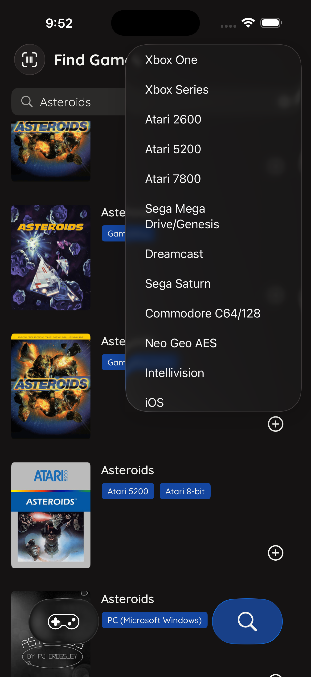 MyGames Database - Retro platform support